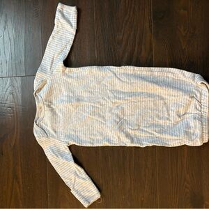 Striped Long Sleeve Baby Gown